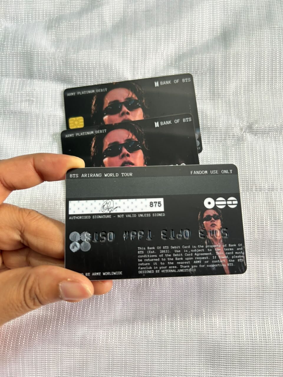 J-Hope Debit Card Back J-Hope Debit Card Back