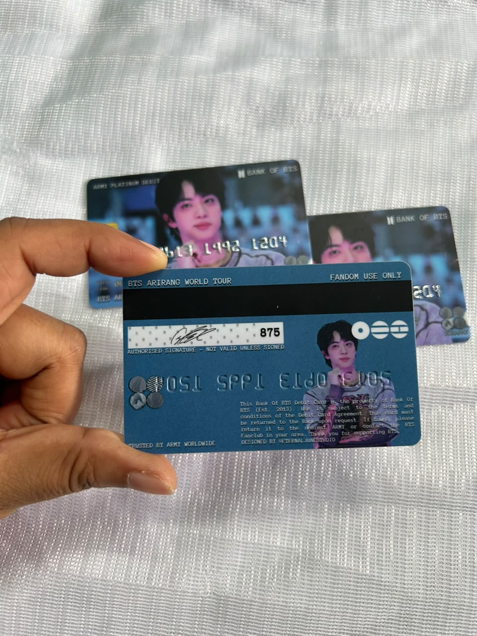 Jin Debit Card Back Jin Debit Card Back