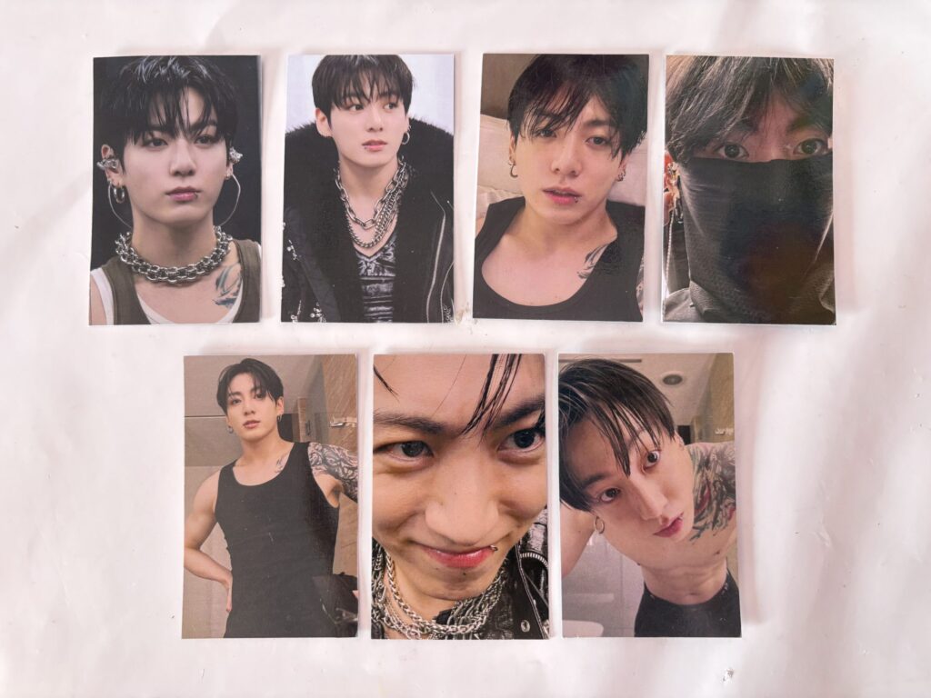 Home jungkook vlog photocard set (glossy) | set of 7 bts jk photocards